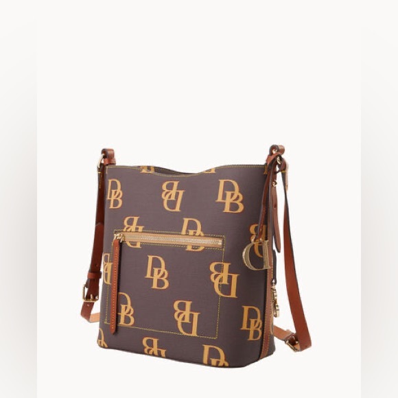 NWT Brown Dooney And Bourke Monogram Ridley Women's Shoulder Bags - Picture 3 of 16